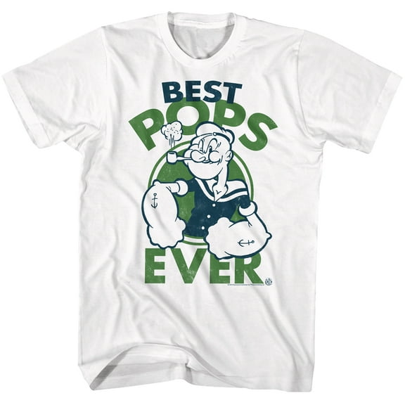 Popeye Best Pops White Adult T-Shirt