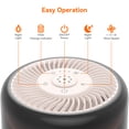 thumbnail image 3 of AIRROMI HEPA Air Purifier for Pet Owners, Included Activated Carbon Filter, Air Cleaner with Night Light for Allergies and Asthma Suffers,A2005,Beige, 3 of 9