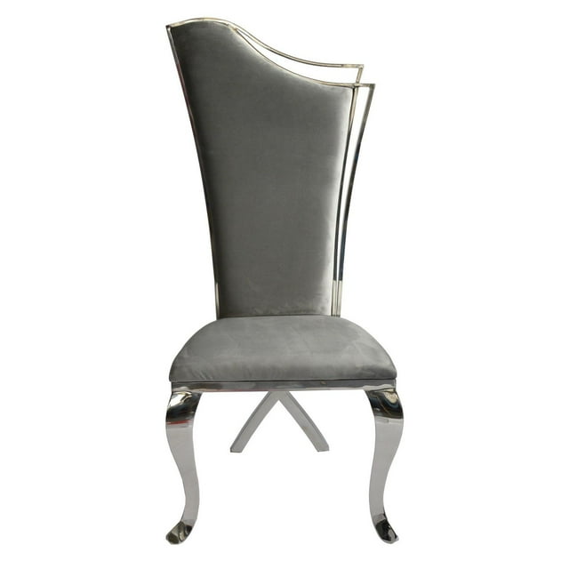 Canadian Morocco Silver Dining Chair (Set of 2)