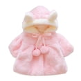 thumbnail image 2 of Baby Girls Fur Warm Coat Cloak Overcoat Hoodies Cute Outdoor Suit, 2 of 12