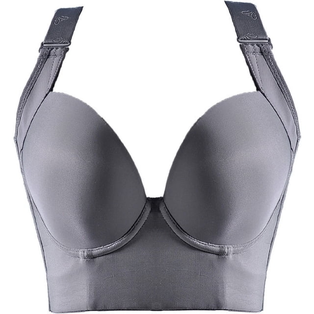 Sujetador fino hermoso espalda talla grande ropa interior sujetador fruncido hebilla de 7 filas ajuste cómodo