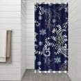 thumbnail image 3 of Classic Retro Boho Curtain 36x72 Inches, Quick-Dry Polyester with Hooks, Floral Paisley Pattern for Artistic Bathroom Style, 3 of 5
