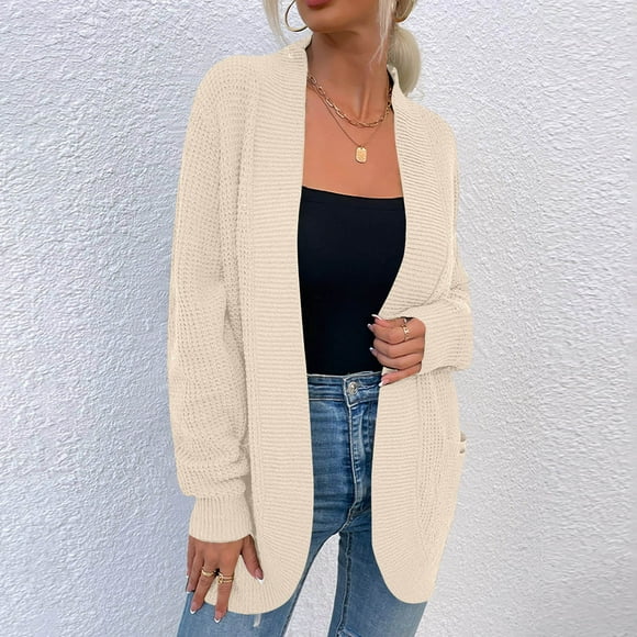 LOVZFMLL Cardigan for Women's Cardigan Color Coarse Knit Loose Oversized Knitwear