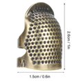 thumbnail image 2 of Brass Sewing Fingertip Thimble Adjustable AntiSlip Finger Protector for Thumb Index Finger(016 ( M ) ), 2 of 3