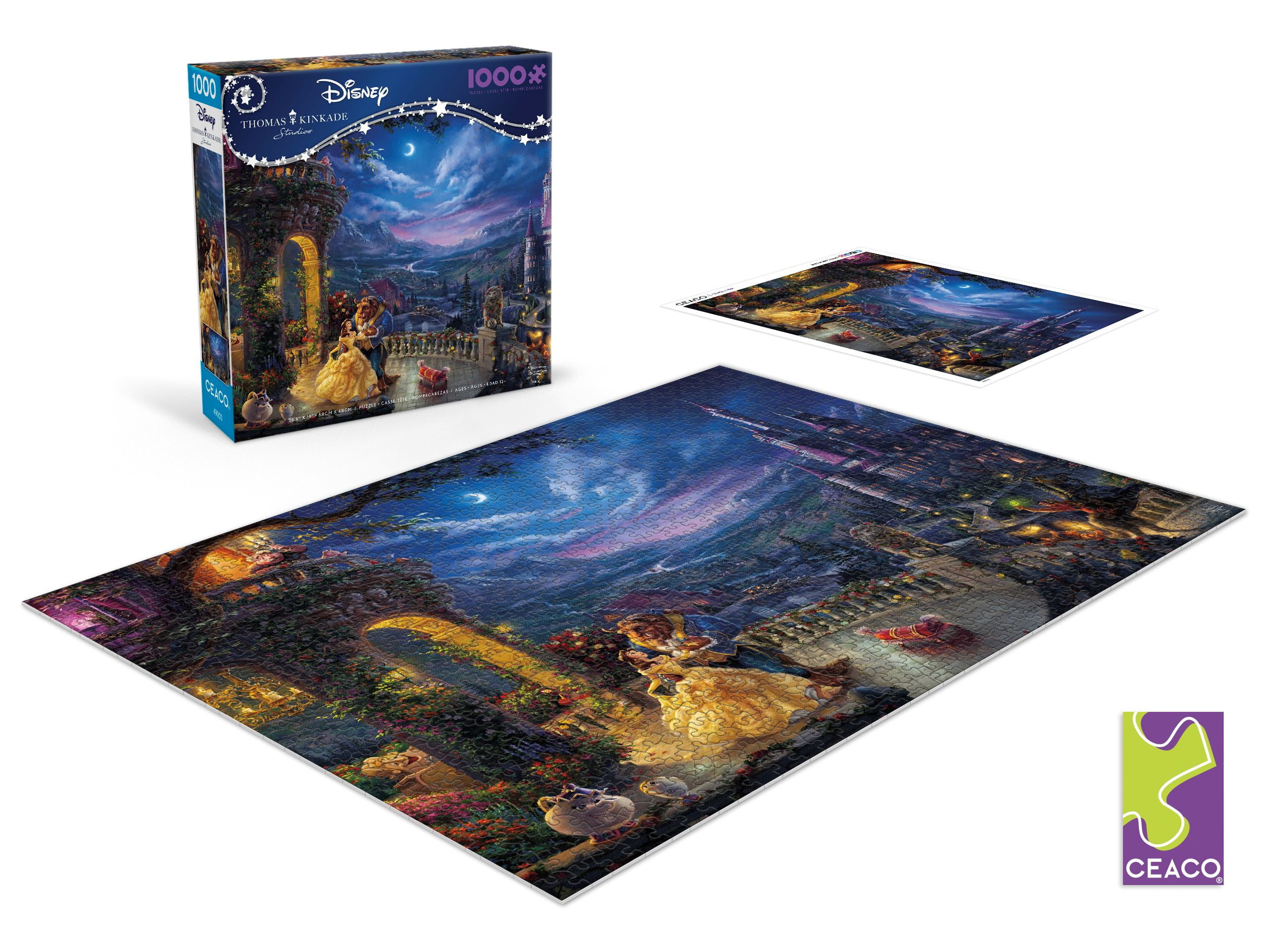 Ceaco 1000 Piece Beauty and the Beast Dancing in the Moonlight Interlocking Jigsaw Puzzle