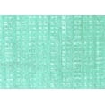 thumbnail image 1 of Ahgly Company Machine Washable Indoor Rectangle Solid Turquoise Blue Modern Area Rugs, 2' x 4', 1 of 4