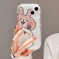 thumbnail image 3 of Cute Cartoon Rabbit Chick Wavy Frame Clear Soft Phone Case Compatible with iPhone Case (Clear,iPhone 14 Pro Max), 3 of 5