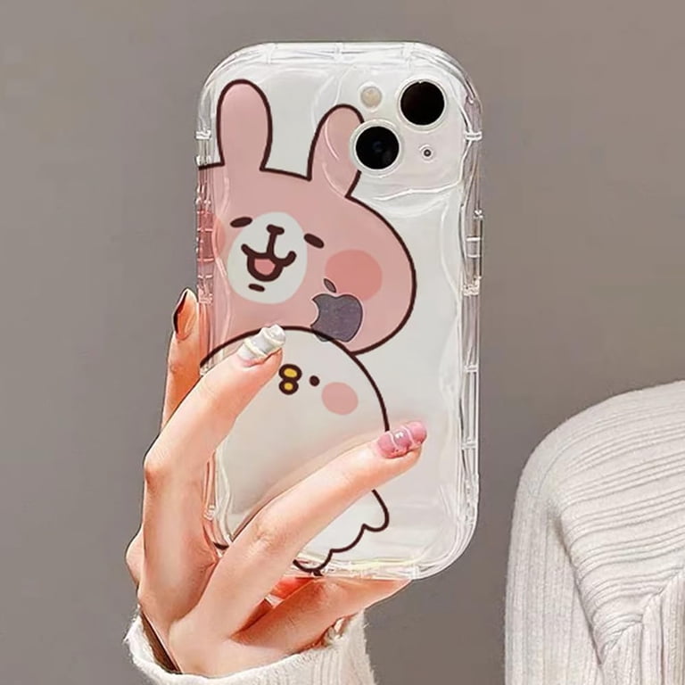 Cute Cartoon Rabbit Chick Wavy Frame Clear Soft Phone Case Compatible with iPhone Case (Clear,iPhone 15) Cute Cartoon Rabbit Chick Wavy Frame Clear Soft Phone Case Compatible with iPhone Case (Clear,iPhone 15)