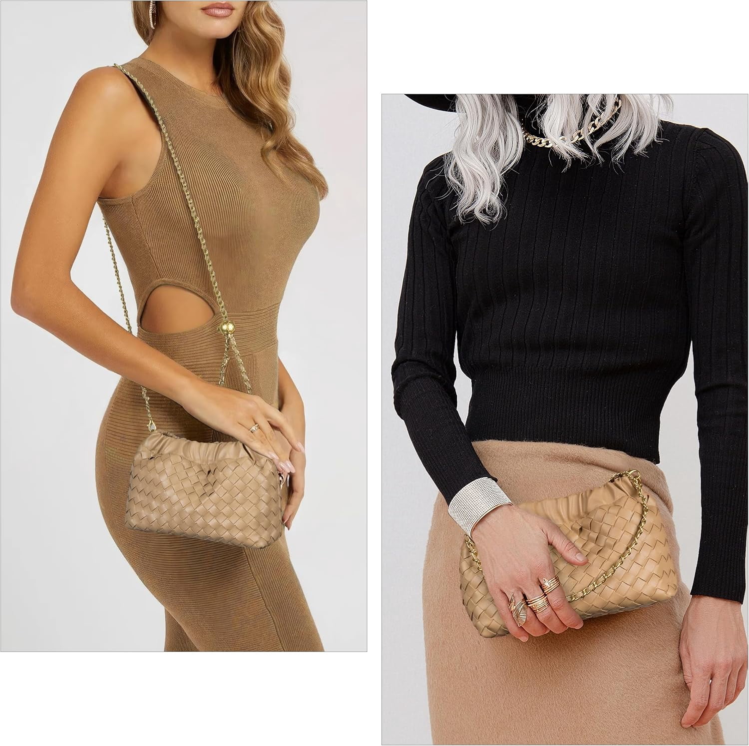 Small Crossbody Bag For Women Trendy.Dumpling Bag Clutch Purse For Women Evening Bag Cloud Purse Vegan Leather Hobo Bag