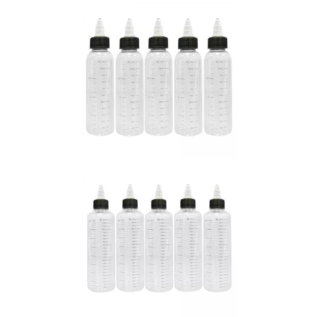 10 Botellas de Tinta para 120/250 Ml con Tapón Giratorio + Baoblaze tapas de tinta de jabón verde