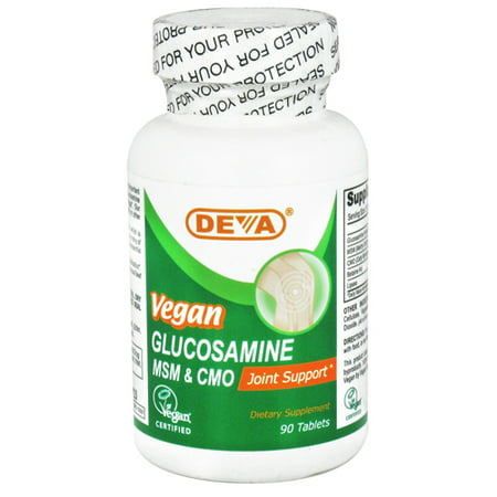 Deva Nutrition Msm Glucosamine et tablettes de soutien interarmées CMO, Vegan - 90 Ea