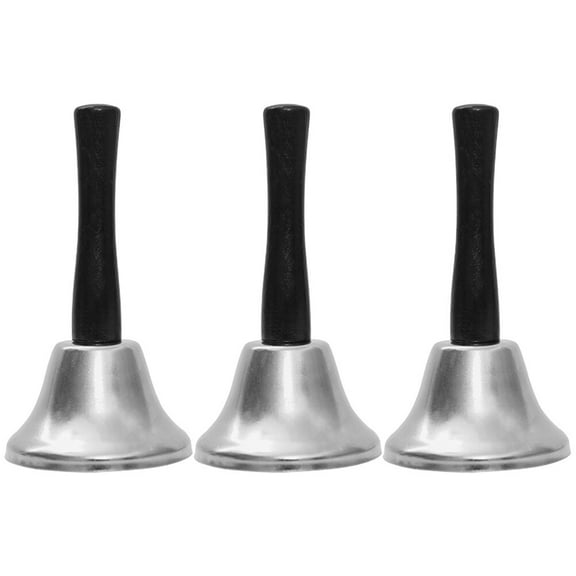 PAMINGONO 3Pcs Holiday Bells in Silver Metal for Christmas and Home Decor with Clear Sound