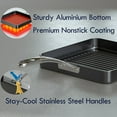 thumbnail image 5 of Hard Anodized Nonstick Square Grill Pan 11 x 11 Inch Skillet for Camping and Home Use, 5 of 6