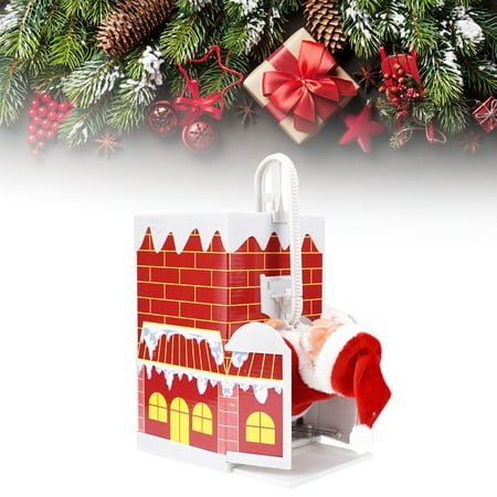 Santa Claus Electric Toy Climb Wall Chimney Music Dancing Doll Christmas Gifts Decorations, Electric Santa Claus Toy Climb Wall Chimney Christmas Music Dancing