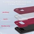 thumbnail image 2 of KOMI for Google Pixel 8a Case, Silicone Phone Case with 1 Screen Protector, Soft Anti-Scratch Microfiber Lining, Full Body Shockproof Slim Cover Support Wireless Charging, Wine Red, 2 of 5