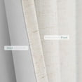 thumbnail image 5 of DriftAway Farmhouse Linen Blend Blackout Curtains 63 Inches Long Linen Curtains for Bedroom Vertical Striped Printed Thermal Insulated Grommet Lined Treatments for Living Room 2 Panels W52 x L63 Green, 5 of 9