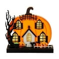 thumbnail image 6 of Tachiuwa Halloween Lighted Pumpkin Table Decoration for Fireplace Window Sill Display 23cmx5.3cmx22.5cm, 6 of 10