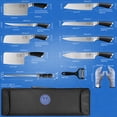 thumbnail image 2 of XYJ Authentic Since 1986,Professional Knife Sets for Master Chefs,8-pcs Chef Knife Set with Bag,Sheath,Sharpener Rod,Culinary Kitchen Butcher Meat Knives,Cooking Slicing,Chopping,Stainless Steel, 2 of 6
