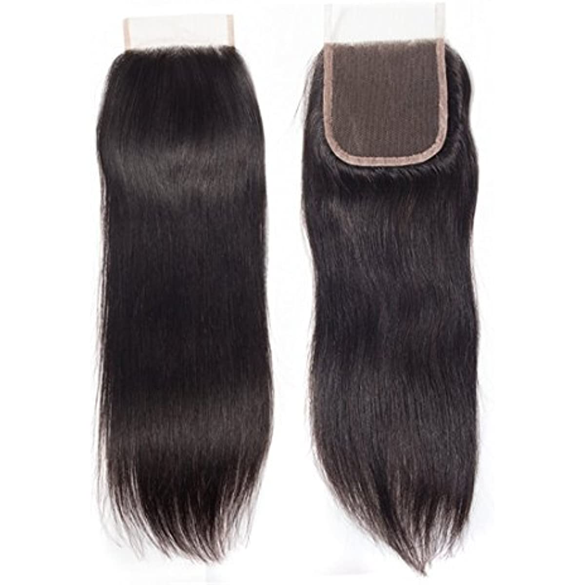 Peruvian Hair Bundles Peruvian Virgin Hair 100% Human Hair 4X4 Transparent Lace Closure Straight Wig Extensions Free Part Natural Black