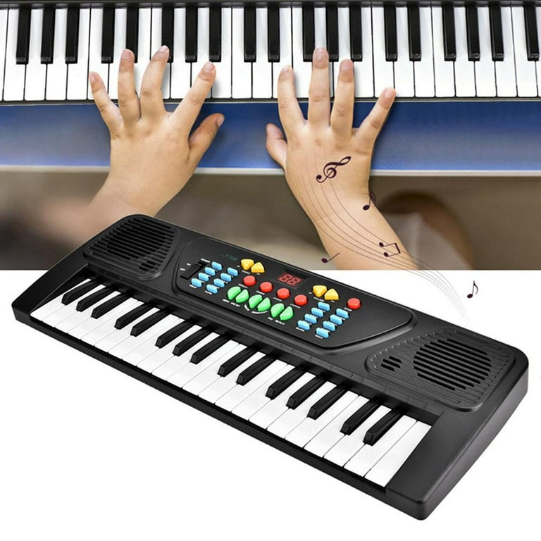 JUNELILY 61-Key Electronic Keyboard Piano Kit w/ 300 Built-in Tones, Music  Rest & Demo Songs