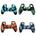 thumbnail image 2 of LNGOOR For PlayStation 5 PS5 Controller Silicone Rubber Grip Cover Case, Black+Blue, 2 of 5