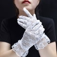 thumbnail image 4 of COMVALUE Lace Gloves for Wedding Tea Party, Evening Gloves for Women White One Size, 4 of 5