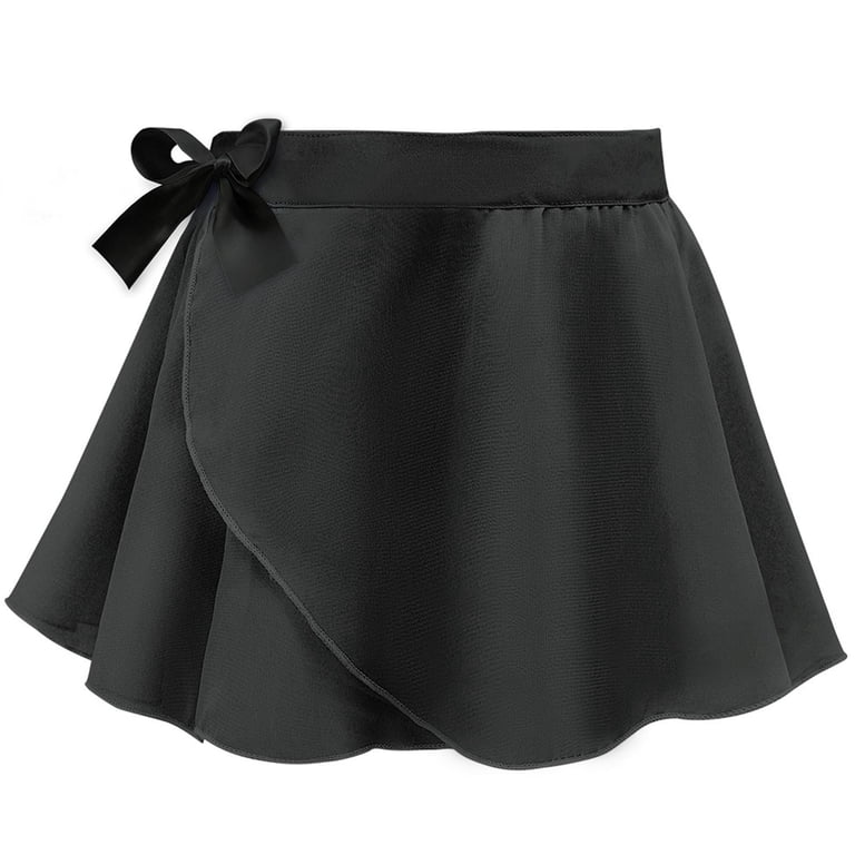 BRGZLK Kids Girls Ballet Wrap Skirt Summer Solid Color Chiffon