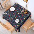 thumbnail image 2 of Pioneer Flower Floral Print Pattern Square Tablecloth, Waterproof Wipeable Spillproof Washable Table Cover for Home Kitchen Party Decor, 42"x42", 2 of 6
