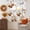 White, variant on White Pumpkins Fall Swag Kitchen Curtains Sets for Windows 24 Inch Length, Thanksgiving Floral Botanical Brown Short Window Curtain Panels Swags Valances and Tiers 3 Piece Set for Cafe/Dining Room