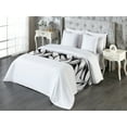 thumbnail image 3 of Floral Bed Runner, Monochrome Style Jungle Leaves Minimal Modern Achromatic Colors Pattern, Decorative Accent Bedding Scarf for Hotels Homes & Guest Rooms, Queen, Black and Pale Grey, by Ambesonne, 3 of 3