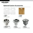 thumbnail image 7 of Houzer Bellus 33 in Stainless Steel Topmount 1-hole 60/40 Double Bowl Kitchen Sink with Strainer and Grid - BCD-3322, 7 of 7