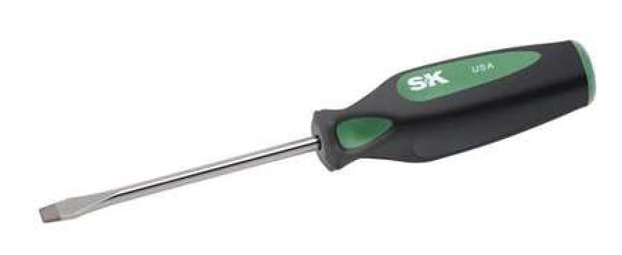 SK Hand Tool 79203 Keystone Slotted Cushion Grip Screwdriver 3/16 X 4-Inch 