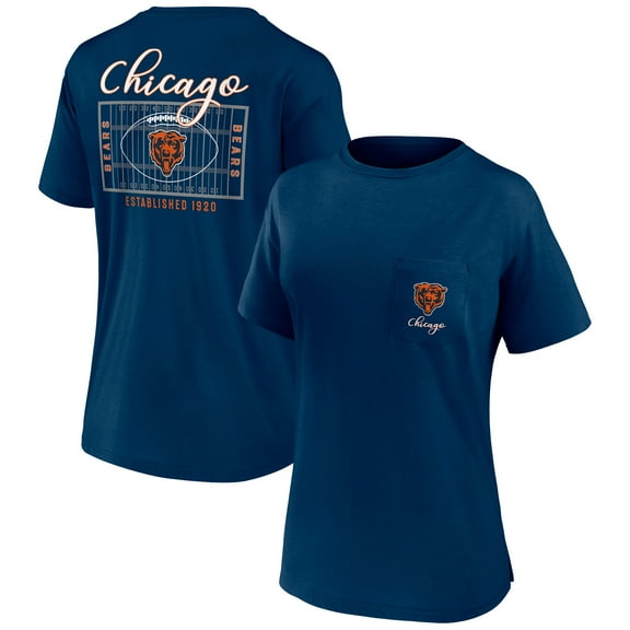 Women's Fanatics Navy Chicago Bears Southern Prep T-Shirt