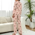 thumbnail image 3 of Top-kevin Champagne Glasses Snowflakes Pine Women's Long-Sleeve Shirt And Full-Length Bottom Pajama Set, 3 of 12