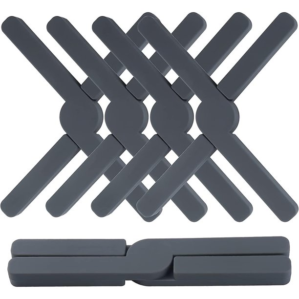 4 salvamanteles de silicona plegables, soporte para olla caliente Almohadillas calientes Estera de secado resistente al calor para cocina de mesa (paquete de 4 plegables en forma de X) Banban