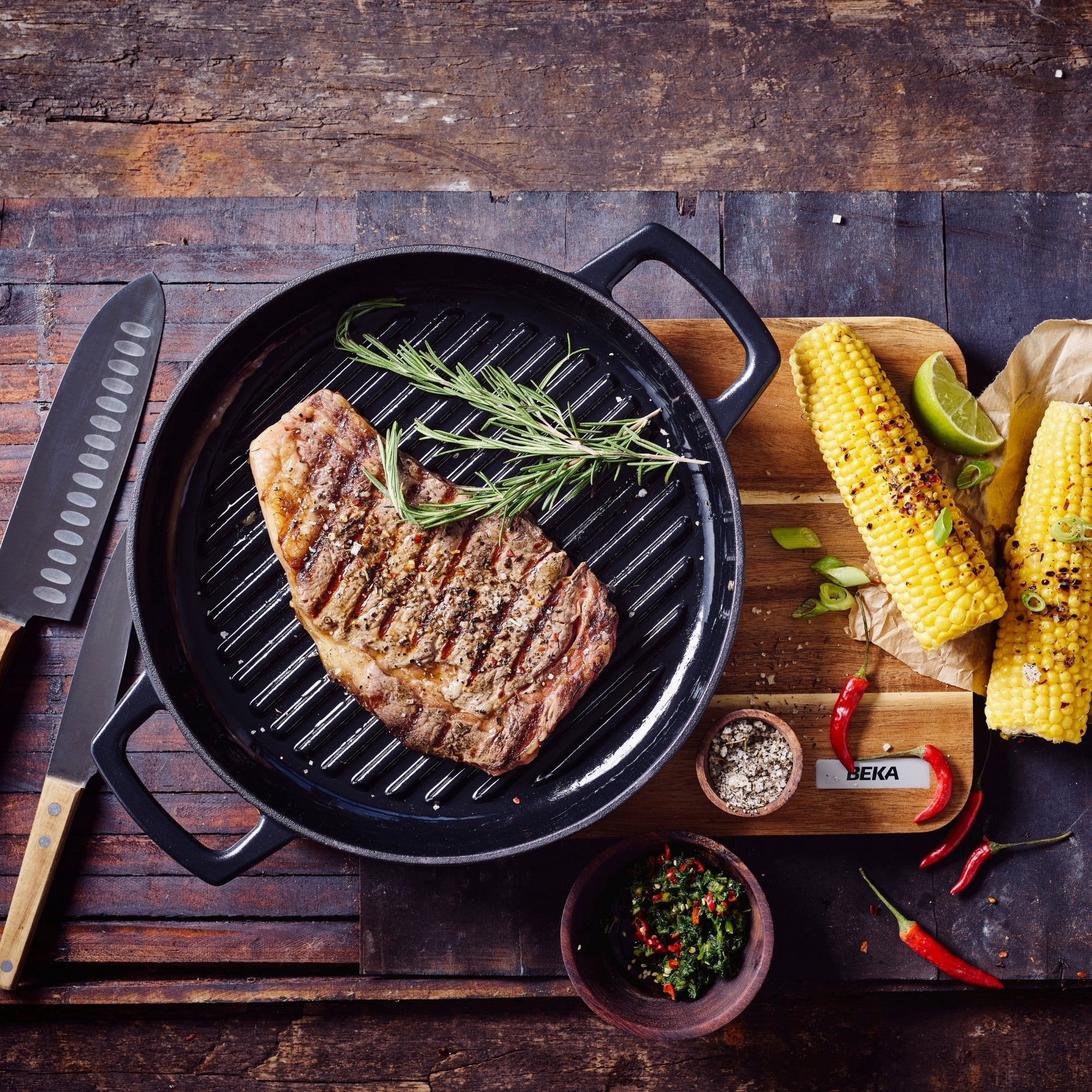 Alva 11-Inch Cast Iron Grill Pan, Non Toxic, Oven Safe to 500°F