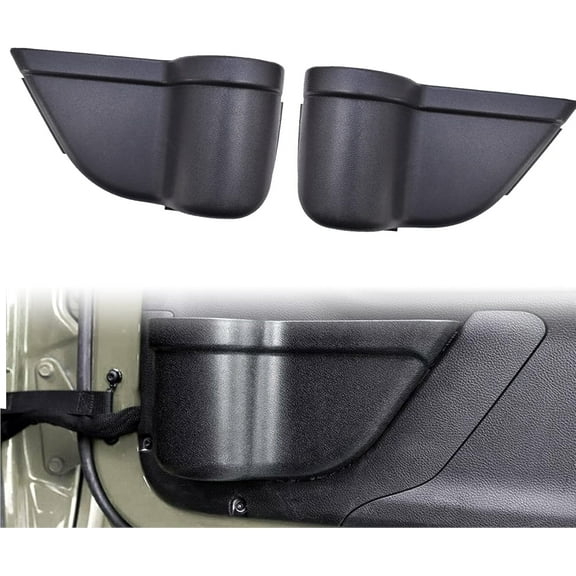 SEBLAFF Black Front Door Storage Pockets Organizer Box Replacement for 2011-2020 Wrangler JK JKU 2/4Door