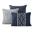 thumbnail image 3 of Mainstays 7-Piece Blue Geometric Jacquard Comforter Set, King, Adult, 3 of 6