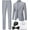 Light Grey, variant on Men Slim Tuxedo Suits Business Casual 6 Piece Set Jacket Pants Vest Male Wedding Groom Blazer Coat Trousers Bow Tie Set