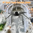 thumbnail image 5 of Juiluna 50" Giant Voice Control Spiders, Halloween Hairy Spiders Set with 12Ft Web, 20 Small Spiders for Halloween Indoor Outdoor Decorations, 5 of 8
