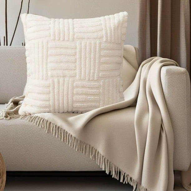 Funda de almohada de terciopelo Funda de cojín decorativa para sofá, cama o sillón. Tejido de felpa con cremallera oculta. Extraíble y lavable. Para el hogar, sala de estar u oficina. Soporte lumbar.