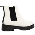 thumbnail image 3 of Soda Women's Faux Leather Round Toe Chelsea High Top Platform Ankle Boot, White ,  10 M US, 3 of 6