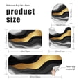 thumbnail image 3 of Black and Gold Marble Pattern Bathroom Rug Set 4 Piece,Includes Contour,Lid Cover,Bath Mat,Non-Slip Extra Soft Absorbent Washable, 3 of 5
