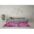 thumbnail image 3 of Ahgly Company Indoor Rectangle Abstract Pink Modern Area Rugs, 7' x 10', 3 of 4
