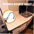 thumbnail image 3 of Amdohai Foldable Kitchen Rotation Bathroom Bar Sink Water Taps Single-Handle Cold & Hot Water Mixer Copper Swivel for RV Caravan Camper Marine Boat Camping, 3 of 7
