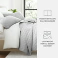 thumbnail image 5 of Wrinkle Resistant All Season Quilt Set Coverlet Light Gray Diamond Stitched for Twin Size Bedding by Comfort Canopy, 5 of 11