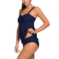 thumbnail image 3 of Avamo Women Backless Two Piece Swimsuit Tummy Control Bathing Suits Sleeveless Padded Seaside, 3 of 4