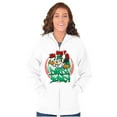 thumbnail image 3 of Airbrush Woodsy Owl Not A Dirty Bird Unisex Plus Size Zip Hoodie Brisco Brands 2X, 3 of 5