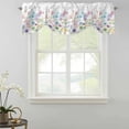 thumbnail image 2 of Tie Up Valances for Windows, Colorful Spring Floral Adjustable Valance Curtains Window Treatment for Living Room, Farmhouse Flowers Modern Art Rod Pocket Kitchen Curtains & Drapes 42x12 Inch, 2 of 9