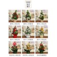 thumbnail image 3 of Cloth Ribbon Jingle Bell Christmas Pine Tree Desk Small Tree Home Office Decoration Mini Xmas Craft Decoration Home Office Show Window Ornament Gift, 3 of 8